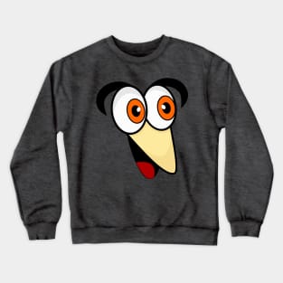 Shocked Funny Face Cartoon Emoji Crewneck Sweatshirt